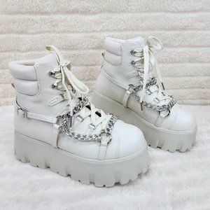 2 Inch Emo Platform Boots By Cape Robbin - Off White